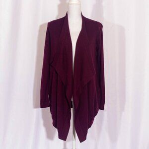 THEORY Ribbed Open Waterfall Cardigan Size XS